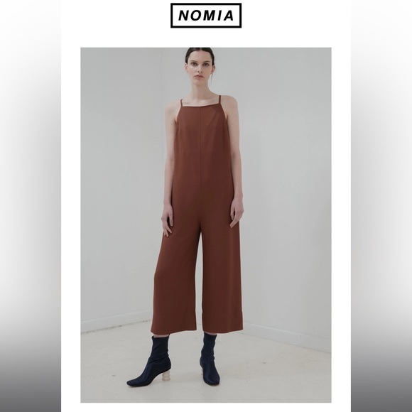 NOMIA, Cropped, Wide Leg, Strap Jumpsuit with Side Pockets. Size 6. - Picture 5 of 11